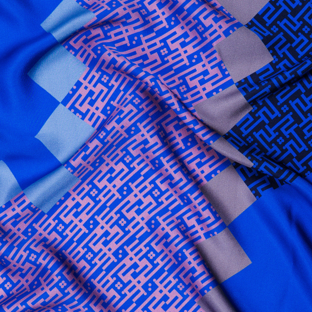 Fitzgerald Life luxury silk scarf - close-up