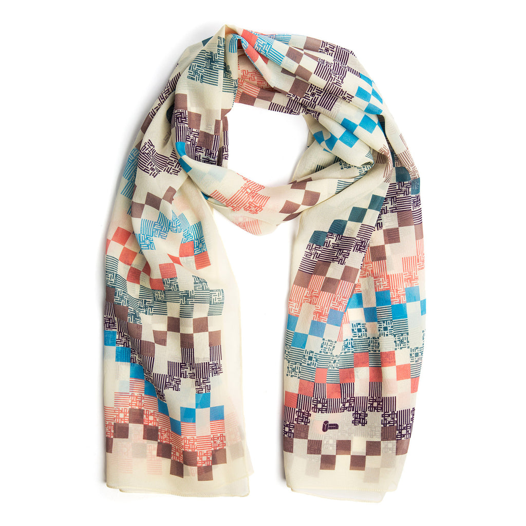 Krishnamurti Energy luxury silk scarf - knot