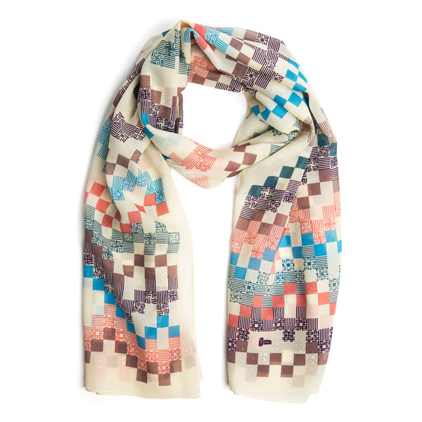 Krishnamurti Energy luxury silk scarf - knot