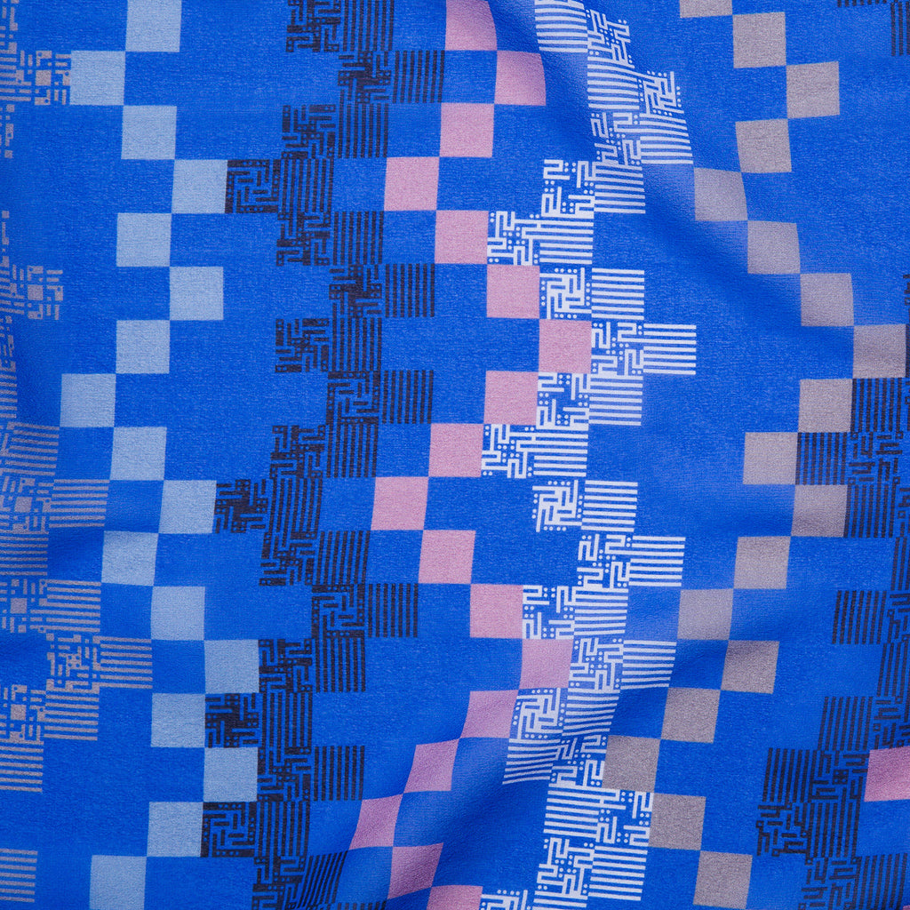 Krishnamurti Life luxury silk scarf - close-up