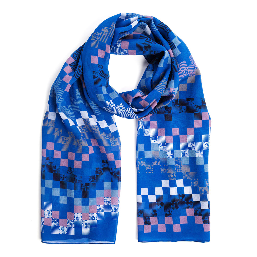 Krishnamurti Life luxury silk scarf - knot