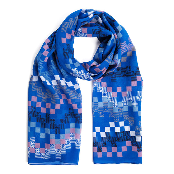 Krishnamurti Life luxury silk scarf - knot