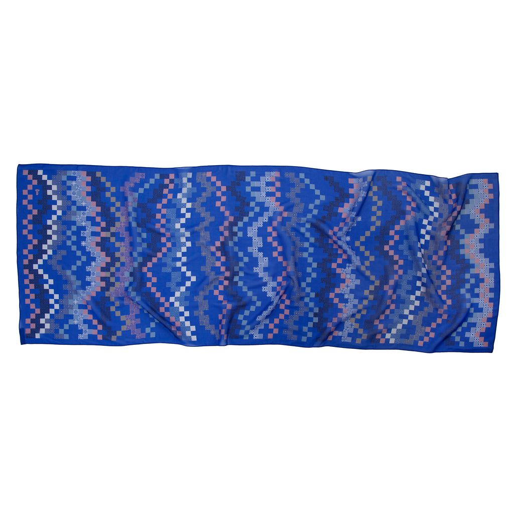 Krishnamurti Life luxury silk scarf - spread