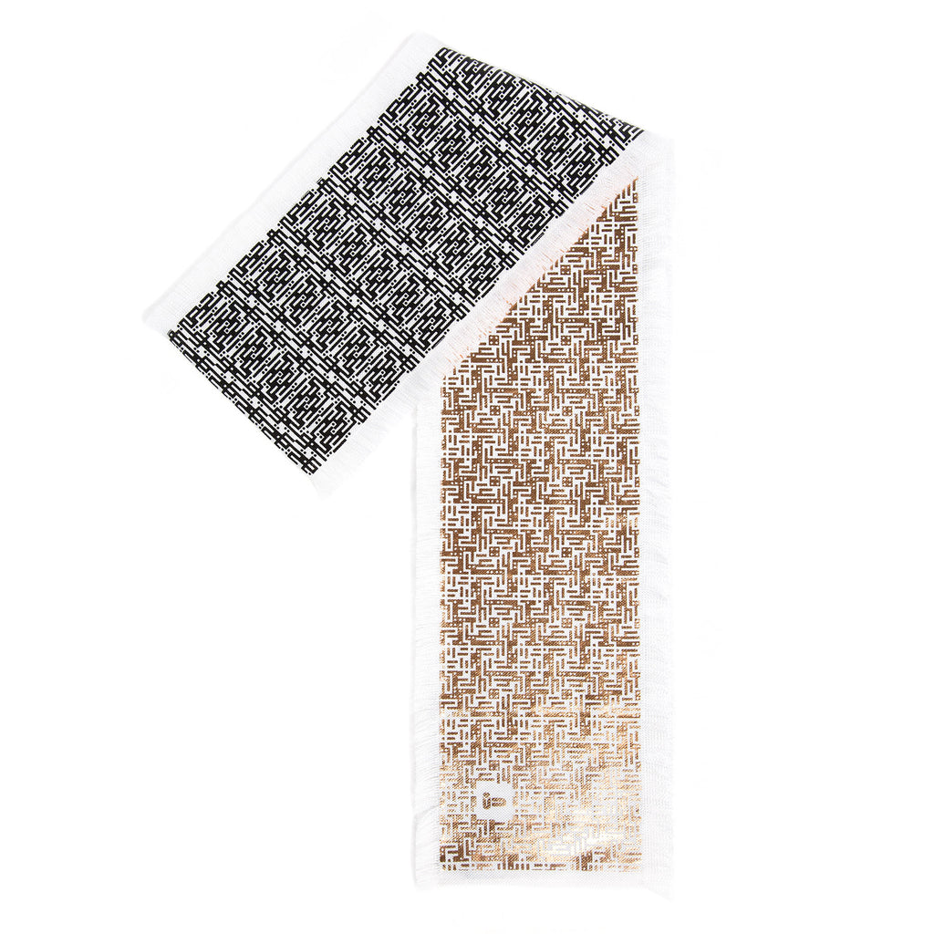 Laozi • Cotton luxury scarf • Copper & Black • Spread