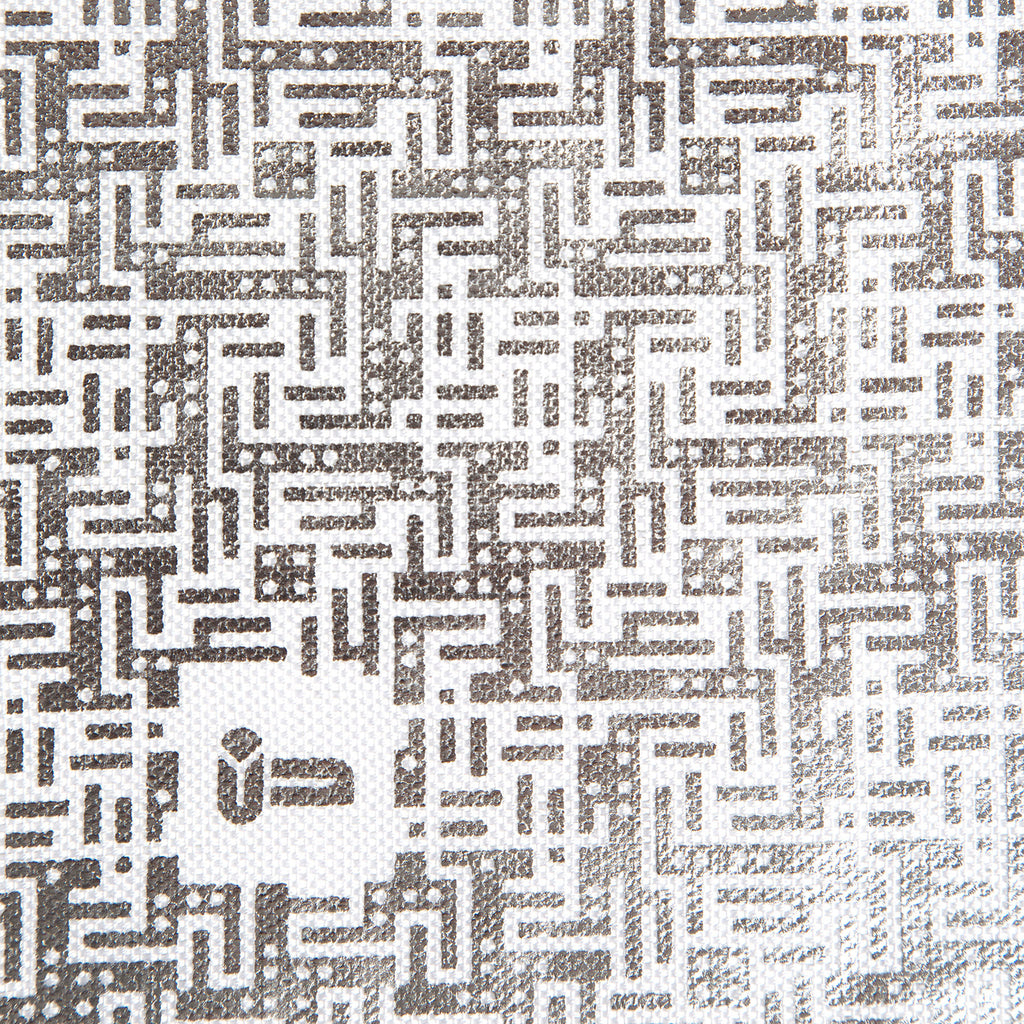 Laozi • Cotton luxury scarf • Silver & Copper • Close-up 1