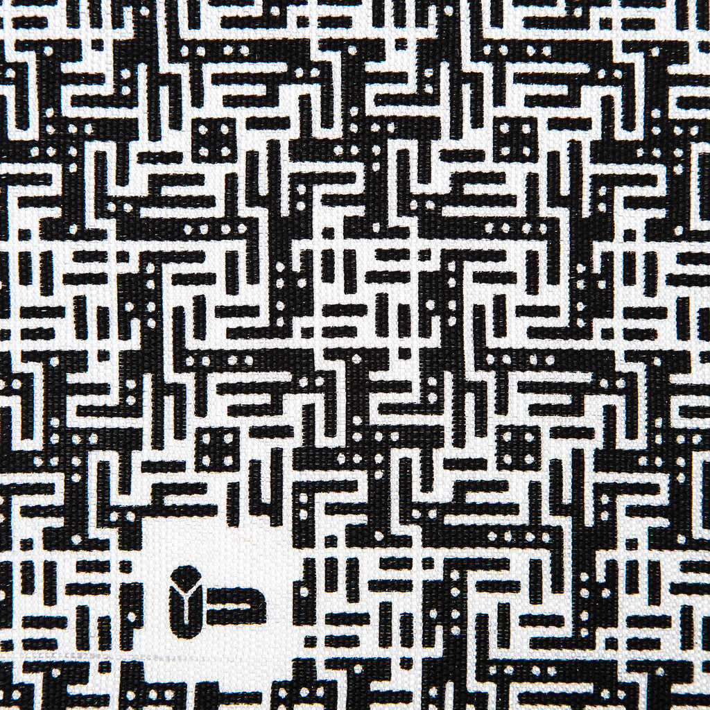 Laozi • Silk luxury scarf • Black & Silver • Close-up 2