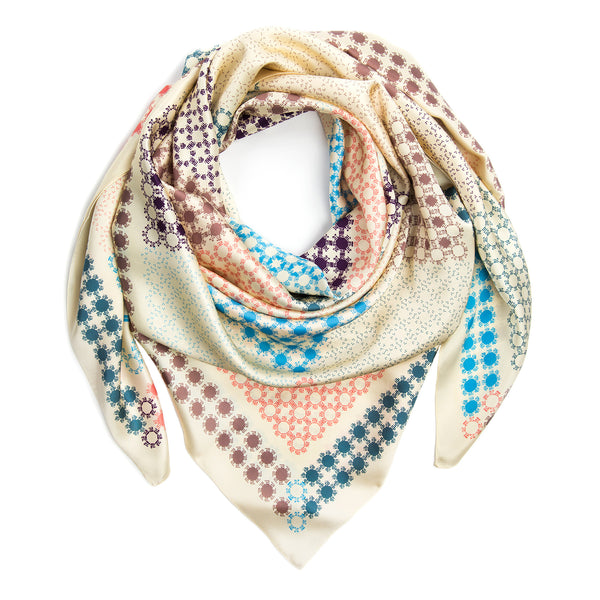 Rumi Energy luxury silk scarf - knot