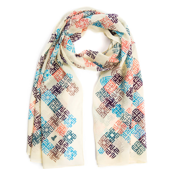 Seneca Energy luxury silk scarf - knot