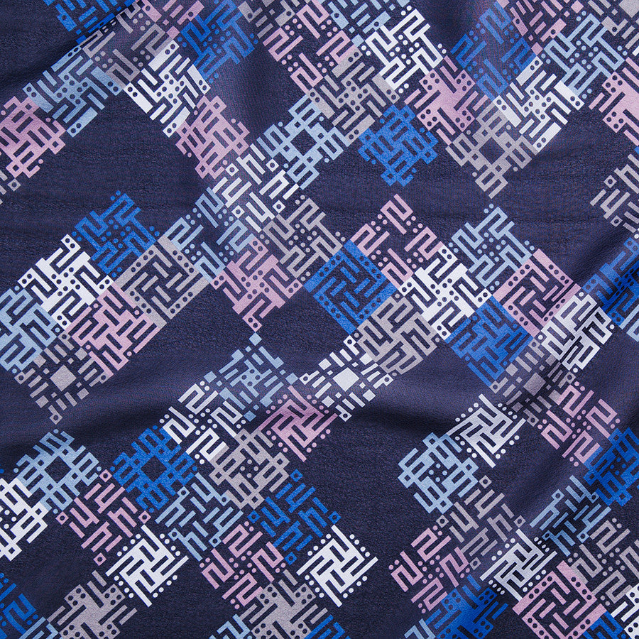 Seneca Life luxury silk scarf - close-up