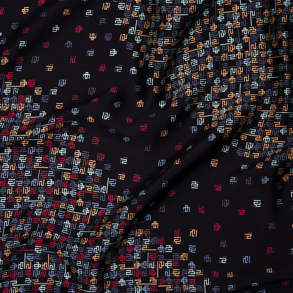 Springfield Cosmos luxury silk scarf - close-up