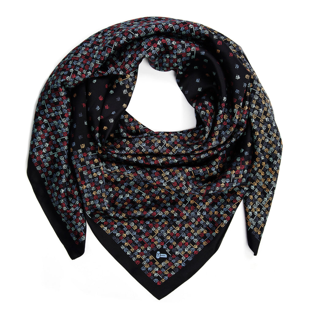 Springfield Cosmos luxury silk scarf - knot