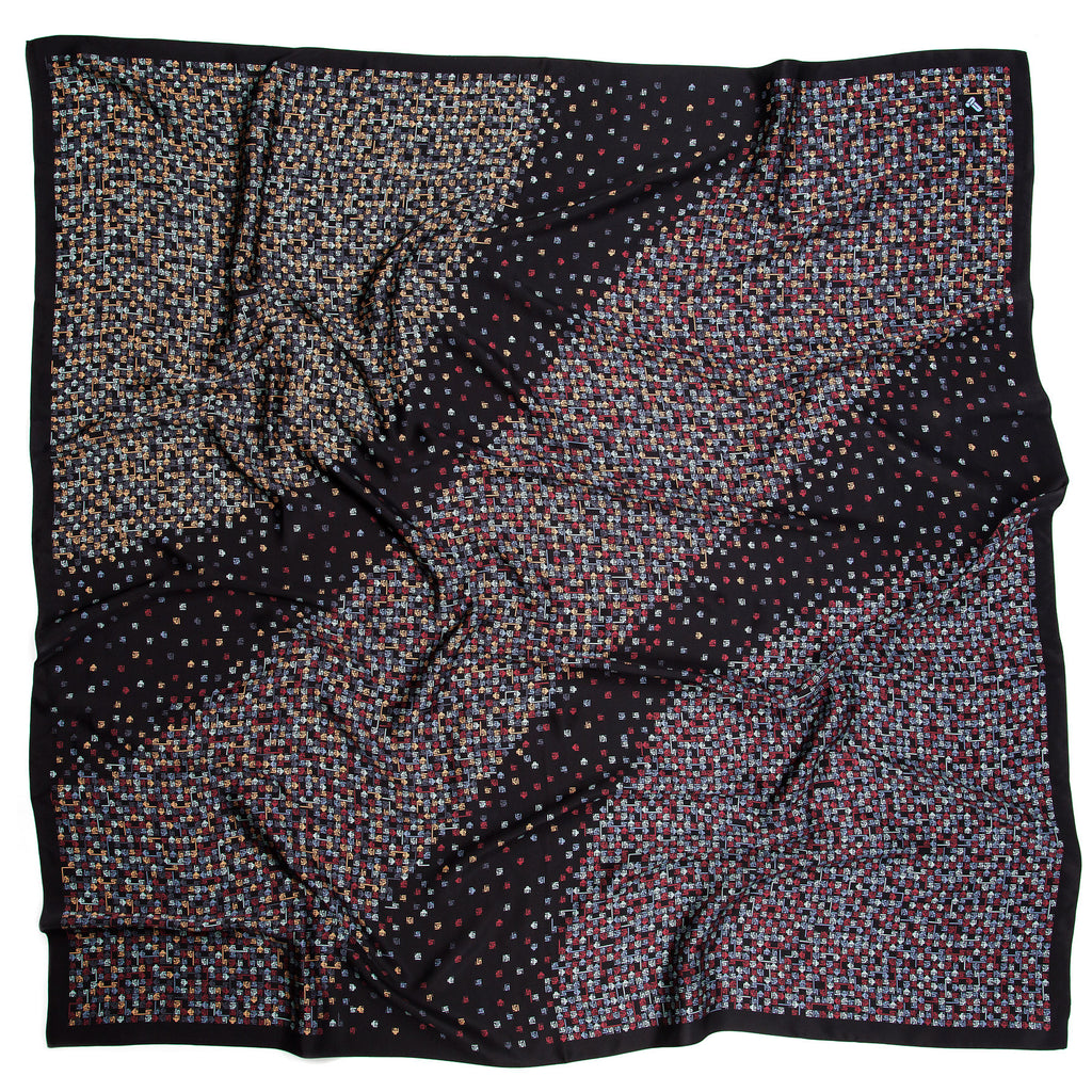 Springfield Cosmos luxury silk scarf - spread