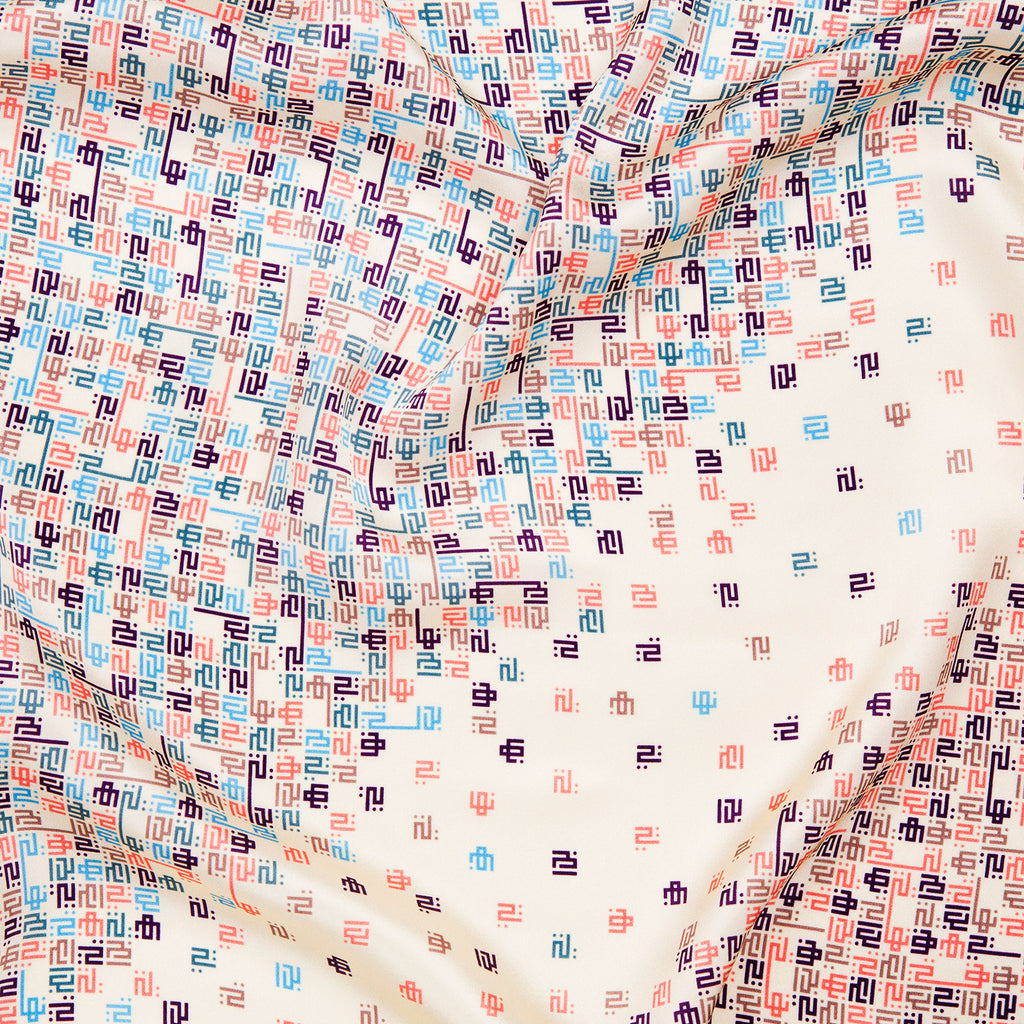 Springfield Energy luxury silk scarf - close-up